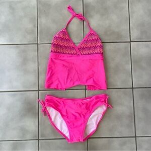 Xhilaration Pink and Multicolor Bikini Set